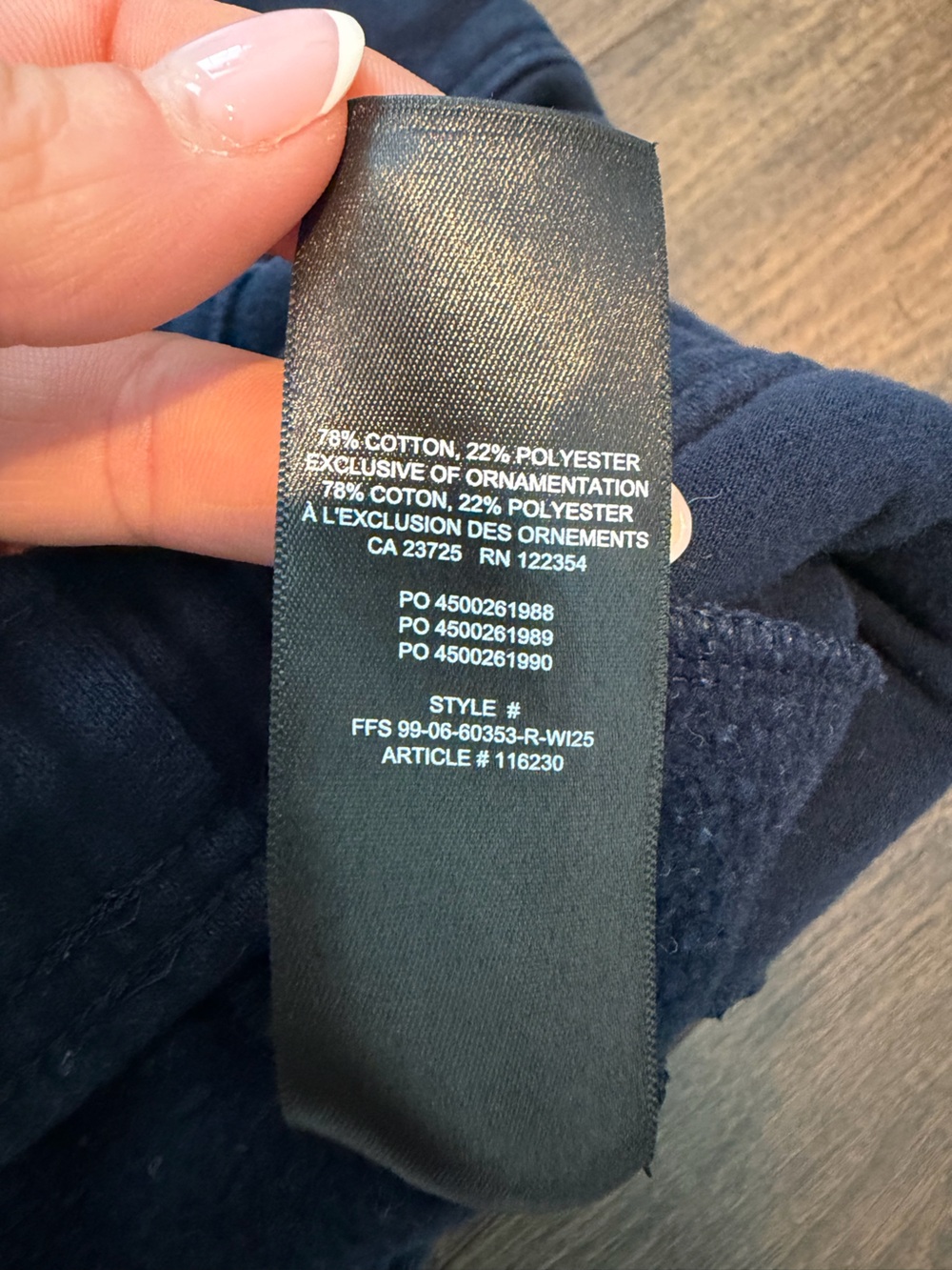 Aritzia Women’s Cozy Sweatfleece Mega Cargo Sweatpant Admiral Blue Size Large - Picture 7 of 10